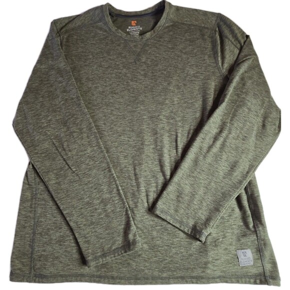 Rugged Elements Henley Pullover Men XXL 2XL Utility Green Outdoor Hike Adventure - Picture 1 of 8